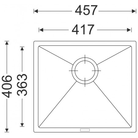 Kuchyňský dřez Sinks Frame 457 Truffle 54 Kuchyňský dřez Sinks Frame 457 Truffle 54