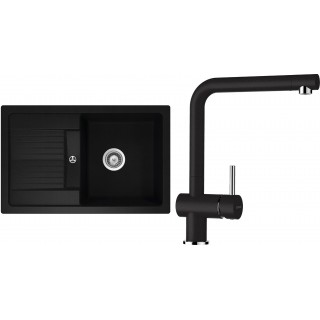 Set Schock S30-3 (dřez Lima D-100S Nero + baterie Epos Nero)