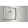 Kuchyňský dřez Teka Classic MAX 1B 1D X Nerez, levý