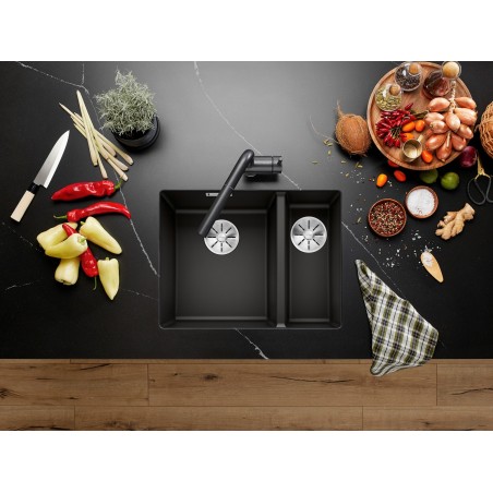 Kuchyňský dřez Blanco Subline 340/160-U Černá, levý, bez příslušenství