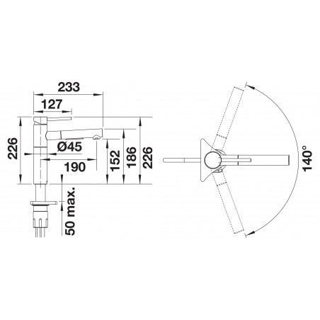 Kuchyňská baterie Blanco Alta-S II Tartufo