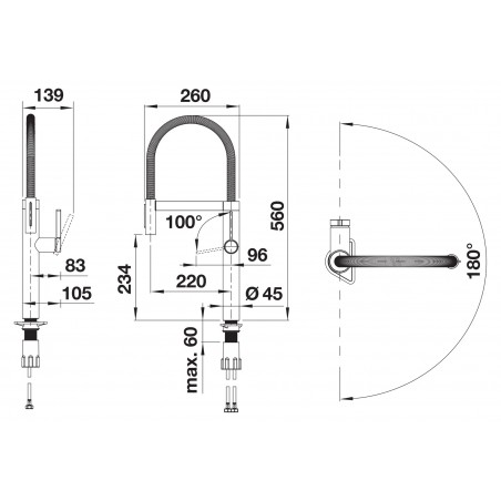 Kuchyňská baterie Blanco Culina-S II PVD Steel