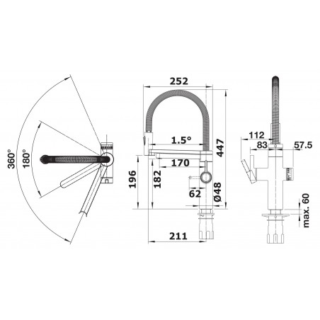 Kuchyňská baterie Blanco Evol-S Pro PVD Steel, vč. filtrační sady