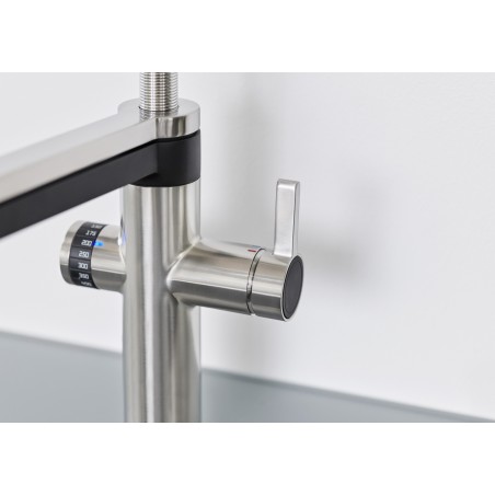 Kuchyňská baterie Blanco Evol-S Pro PVD Steel, vč. filtrační sady