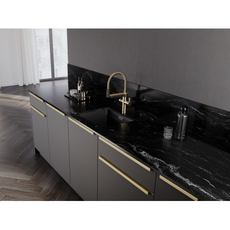 Kuchyňská baterie Blanco Evol-S Pro Saténově zlatá, vč. filtrační sady