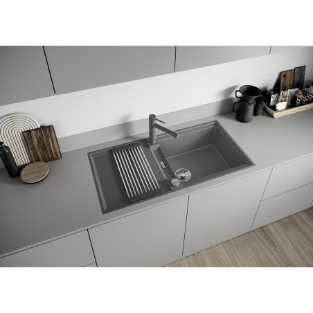 Kuchyňský dřez Blanco Adira XL 6 S-F Kávová, s mřížkou