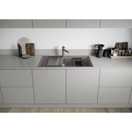 Kuchyňský dřez Blanco Adira XL 6 S-F Tartufo, s mřížkou