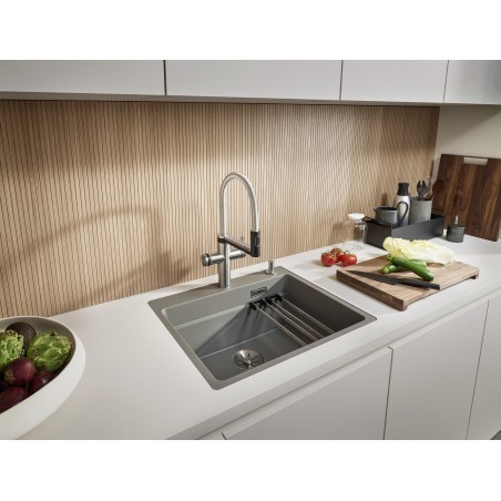 Kuchyňský dřez Blanco Etagon 6-F Šedá skála, s pojezdy