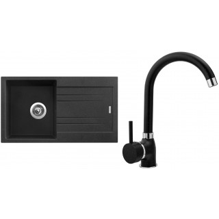 Set Sinks G3930 (dřez Rapid 780 Granblack 30 + baterie Polo Granblack 30)