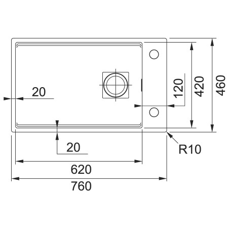 Kuchyňský dřez Franke Kubus 2 KNG 110-62 Matná černá