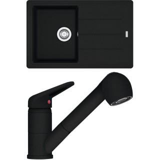 Set Franke G57MČ (dřez BFG 611-78 Matná černá + baterie FC 9547.901 Matná černá)