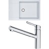 Set Franke G194 (dřez MRG 611-78 BB Bílá-led + baterie FC 3055.031 ORBIT Chrom)