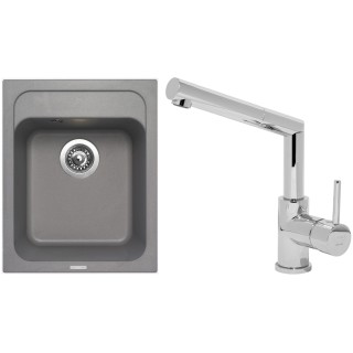 Set Sinks (dřez Classic 400 Titanium 72 + baterie Mix 350 P Chrom - lesklý)