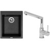 Set Sinks (dřez Cube 410 Granblack 30 + baterie Mix 350 P Chrom - lesklý)