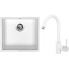 Set Sinks (dřez Frame 457 Milk 28 + baterie Mix 35 Milk 28)