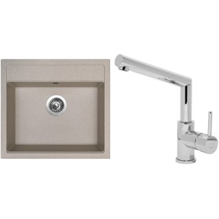 Set Sinks (dřez Solo 560 Avena 29 + baterie Mix 350 P Chrom - lesklý)