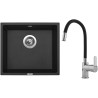 Set Sinks G7726 (dřez Frame 457 Pureblack 26 + baterie Flexia lesklá)