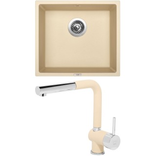 Set Sinks G8050 (dřez Frame 457 Sahara 50 + baterie Mix 3 P Sahara 50)