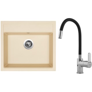 Set Sinks G8950 (dřez Solo 560 Sahara 50 + baterie Flexia lesklá)
