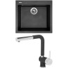 Set Sinks G9674 (dřez Cube 560 Metalblack 74 + baterie Mix 3 P Metalblack 74)