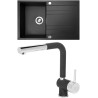 Set Sinks G7274XC (dřez Grande 800 XC Metalblack 74 + baterie Mix 3 P Metalblack 74)