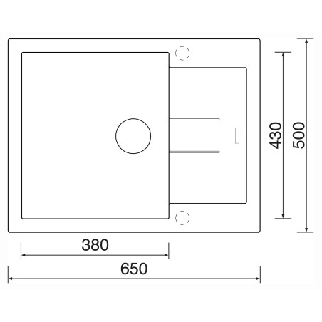 Kuchyňský dřez Sinks Amanda 650 NANO Nanogrey N4