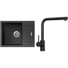 Set Sinks G11126 (dřez Perfecto 650 Pureblack 26 + baterie Elka Černá matná)