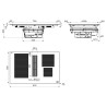 Odsavač par s indukční deskou Franke Maris 2Gether Minimal Black FMA 8381 HI Černé sklo, pro vnější odtah