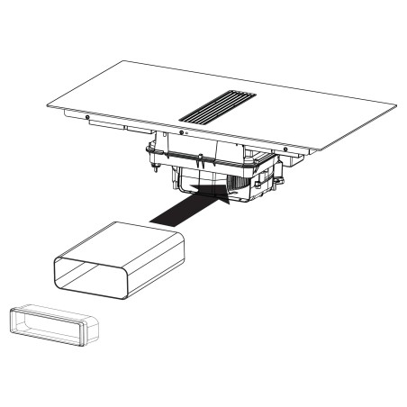 Odsavač par s indukční deskou Franke Maris 2Gether Minimal Black FMA 8381 HI Černé sklo, pro vnější odtah