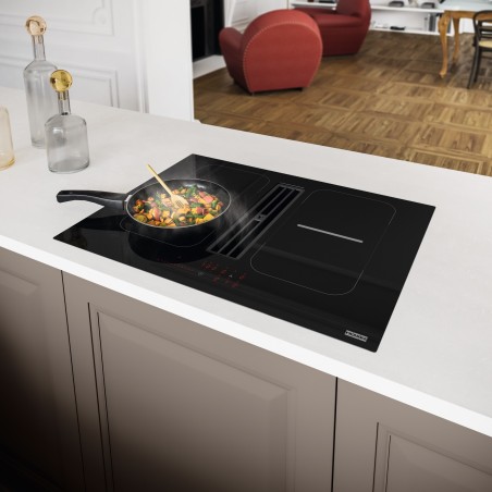Odsavač par s indukční deskou Franke Smart 2Gether Black Lines FSM 7081 HI Černé sklo, pro vnější odtah