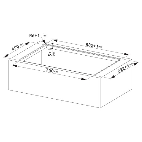 Odsavač par s indukční deskou Franke Maris 2Gether Minimal Black FMA 8381R HI Černé sklo, pro recirkulaci
