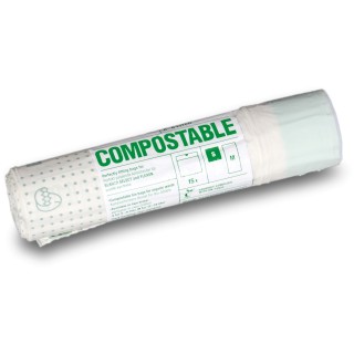 Zatahovací odpadkové pytle Blanco Compostable S, kompostovatelné, pro nádoby 6-8 l, 15 ks
