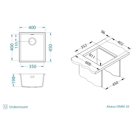 Kuchyňský dřez Alveus Omni 10 White 11