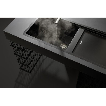 Kuchyňský dřez Schock Prepstation D-150 Night, montáž do roviny