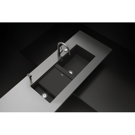 Kuchyňský dřez Schock Prepstation D-150 Night, montáž do roviny