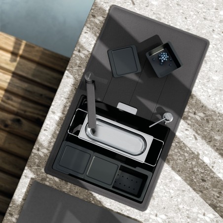 Kuchyňský dřez Schock Tia D-100 Berry + sada misek, spodní montáž