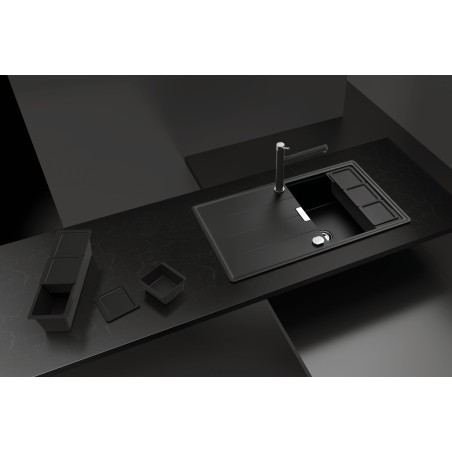 Kuchyňský dřez Schock Tia D-100 Berry + sada misek, spodní montáž