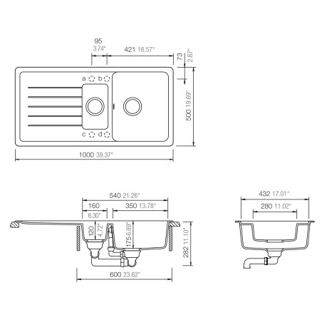 Kuchyňský dřez Schock Toledo D-150 Puro, spodní montáž