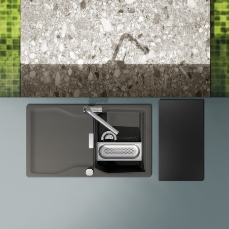 Kuchyňská baterie Schock Epos Nerezový vzhled