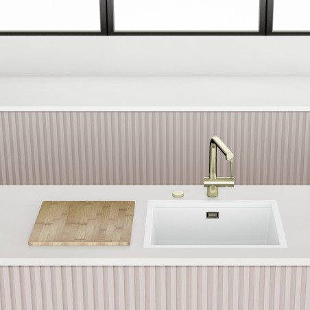 Kuchyňský dřez Schock Kiruna N-100L AllBlack Night, montáž do roviny