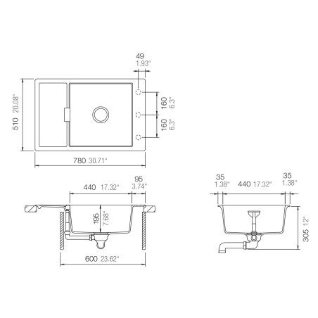 Kuchyňský dřez Schock Mono D-100XS Bronze + krájecí deska, horní montáž
