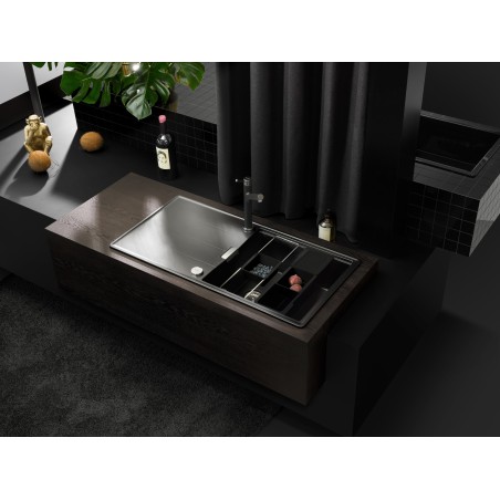 Kuchyňský dřez Schock Tia D-100L Bronze, horní montáž