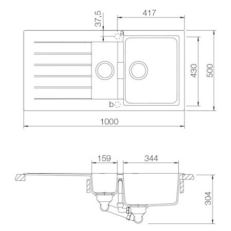 Kuchyňský dřez Schock Signus D-150 Puro, spodní montáž