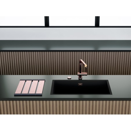 Kuchyňský dřez Schock Kiruna N-100XL Night, montáž do roviny