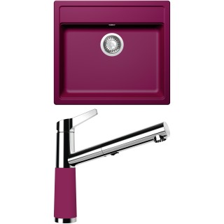 Set Schock S10-5 (dřez Mono N-100 Berry + baterie SC-510.120 Berry)