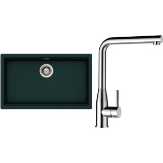 Set Schock S29-17 (dřez Kiruna N-100XL Ivy + baterie Keto.120 Masivní nerezová ocel + komponenty...