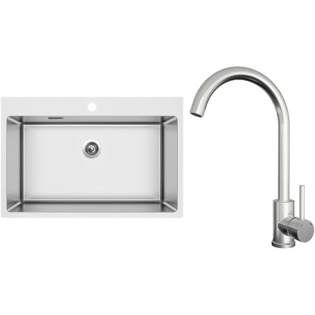 Set Sinks N162 (dřez Blocker 760 V 1mm, kartáčovaný + baterie Arco Celonerezová) Set Sinks N162 (dřez Blocker 760 V 1mm, kartáčovaný + baterie Arco Celonerezová)