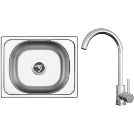 Set Sinks N110 (dřez Classic 500 V 0,5 mm, matný + baterie Arco Celonerezová) Set Sinks N110 (dřez Classic 500 V 0,5 mm, matný + baterie Arco Celonerezová)