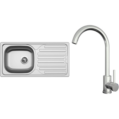 Set Sinks N142 (dřez Classic 860 V 0,5 mm, matný + baterie Arco Celonerezová) Set Sinks N142 (dřez Classic 860 V 0,5 mm, matný + baterie Arco Celonerezová)