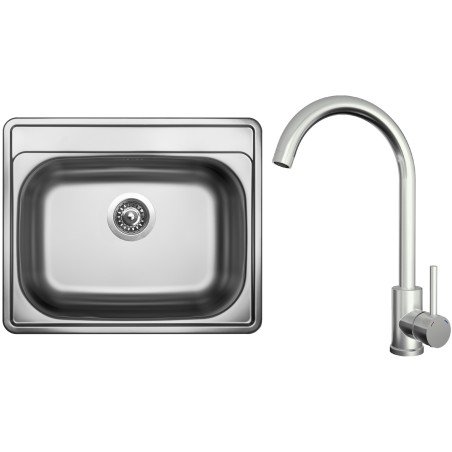 Set Sinks N116 (dřez Comfort 600 V 0,6 mm, matný + baterie Arco Celonerezová) Set Sinks N116 (dřez Comfort 600 V 0,6 mm, matný + baterie Arco Celonerezová)